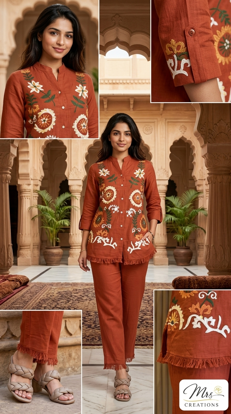 Pant kurti co-ord set size chart - Mrs Creations
