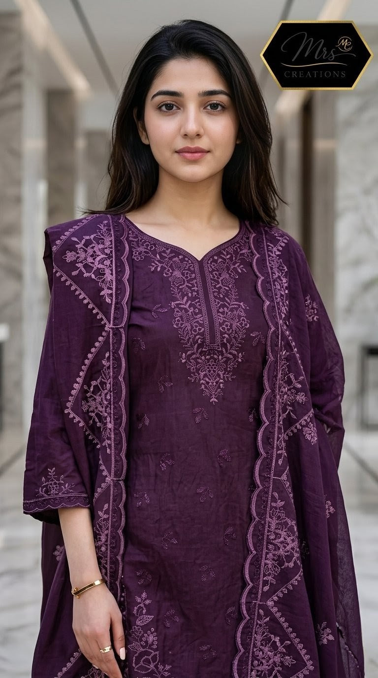 Jade Ombre suit bottom cotton fabric detail - Mrs Creations